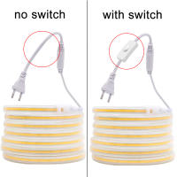 Tira De Luz LED COB 220V Con Enchufe EU Flexible Y Resistente Al Agua Alta Brillo Para Iluminación Doméstica Cocina Exterior - details 5