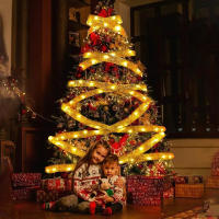 Cadena De Luces LED Con Corbata De Navidad 2025 Decoración De Árbol De Navidad Y Bodas Brillante Para Dormitorio Y Fiestas De Año Nuevo - details 2