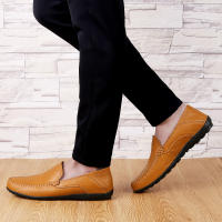 Zapatos De Cuero Genuino Para Hombre Casual Lujo Mocasines Suaves Transpirables Botines Slip on Barco Talla Grande 37-47 - details 19