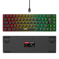 Teclado De Juego 68 Teclas Con Retroiluminación RGB USB Cableado Portátil Para Computadoras Y Laptops Windows Edup - details 7