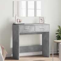 vidaXL Tocador con espejo color 80x39x80 cm en color Gris hormigón/Gris sonoma/Blanco y más | decorativo de pared para baño dormitorio recibidor moderno - details 0