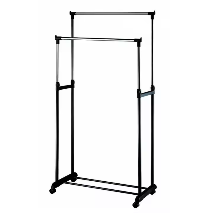 THE SECRET HOME - Perchero Burro Ajustable de Metal con Ruedas - Burro Extensible para Ropa - Organizador para Dormitorio, Entrada y Pasillo - 2 Modelos - 1