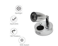 Luz De Lectura LED DC12V Para RV Barco Caravana Camping Luz De Punto Con Interruptor Y Ajuste Aluminio Interior Adaptable - details 4