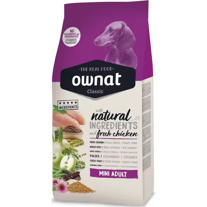 OWNAT CLASSIC MINI ADULT 4KG. Pienso para perros adultos de razas pequeñas. - 1