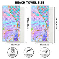 Toalla de playa de microfibra con estampado de sirena, de secado rápido, estilo europeo y americano - details 3
