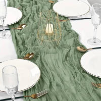 1pc Runner De Mesa Rectangular De Poliéster Estilo Boho Rustico Bandera De Mesa Para Decoración De Casamiento Y Fiestas - details 4