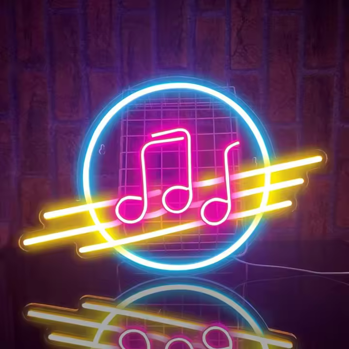 Luz Neón Musical LED Colorida Para Decoración De Habitación Restaurante Bar Fiesta USB Powered No En Name_Null Origen Mainland China - 1