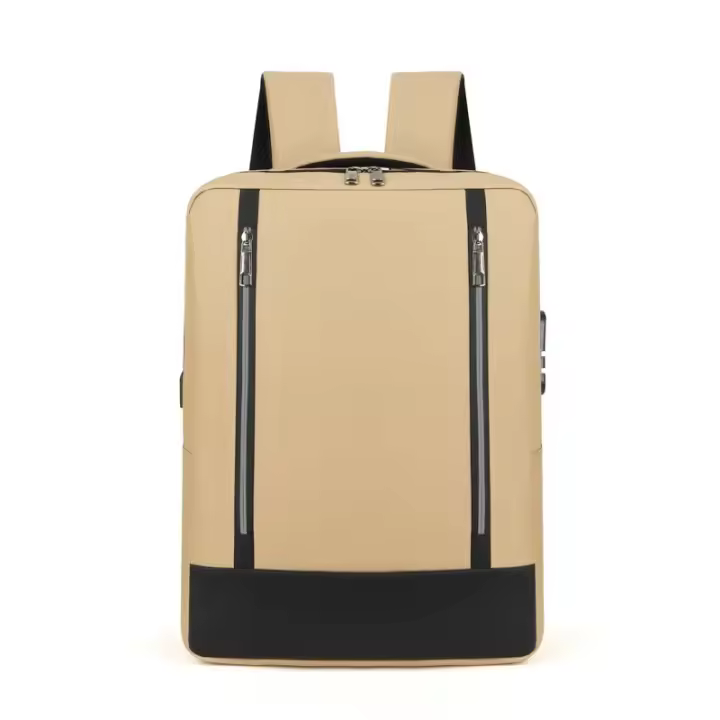 Mochila de gran capacidad con bloqueo de contraseña para hombre, mochila impermeable, viaje de negocios, mochila de carga USB - 1