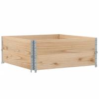 vidaXL Jardinera de madera maciza de pino 100x100 cm Color Marrón,  Negro,  Gris y mas - details 2