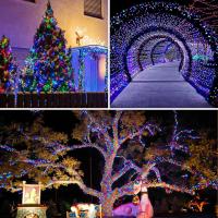 Luces De Cadena LED Solares Para Decoración De Navidad Exterior Impermeables Para Jardín Luces Faeiritas De Fiesta 6m/12m/23m/33m Multicolor Y Blanco Cálido - details 0