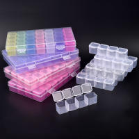 Caja De Almacenamiento Ajustable De Plástico Con Etiquetas Para Joyería Arte De Uñas Y Accesorios De Pintura Diamante Caja De Contenedor Con Ganchos De 28 - details 1