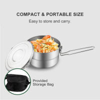 Caja De Almuerzo De Acero Inoxidable De 1.5L Con Bolsa De Almacenamiento Para Camping Picnic Cocina En Exteriores Utensilios De Cocina - details 9
