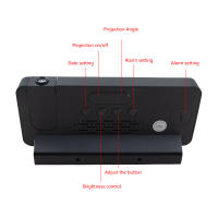 Reloj De Alarma Digital LED Con Proyector De Tiempo Y Radio FM Función De Despertar Con Snooze Y Dos Alarmas Reloj De Mesa USB - details 16