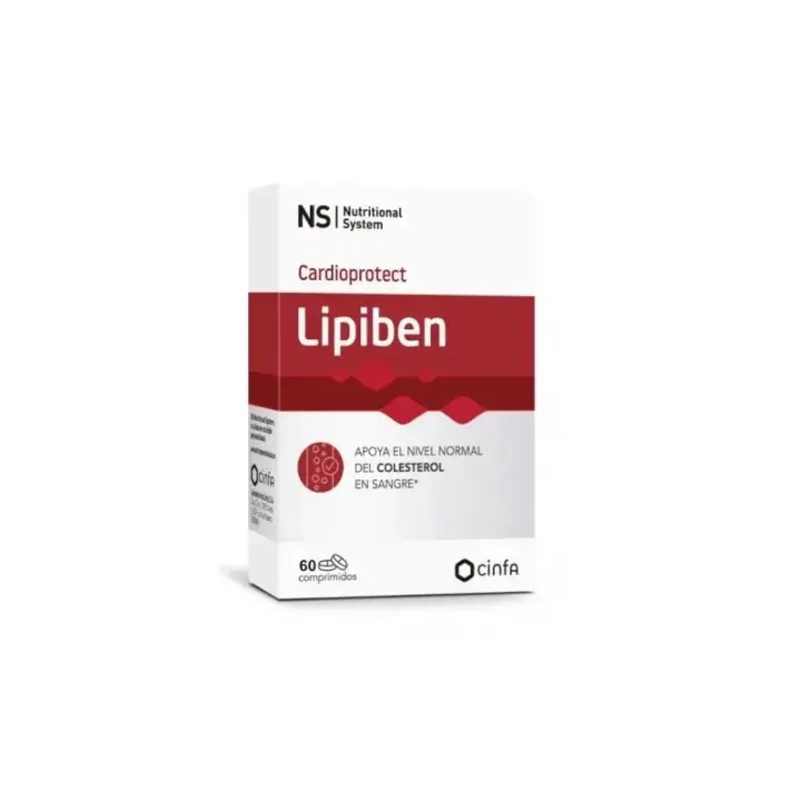 Lipiben NS Cardioprotect 60 comprimidos. Ayuda a mantener los niveles normales de colesterol y reducir el colesterol alto. De Cinfa. - 1