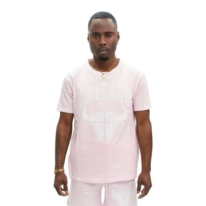 Camiseta Area Zero Rosa/Negra Chicago Sneakers Big Face Tee - 1
