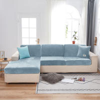 Funda De Sofá De Veludo Cubierta Suave En Color Sólido Spandex Protector De Muebles Estirable Para Sala De Estar Cubierta De Silla De Acento Sofá Modulable Sofá Futón - details 10