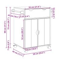 vidaXL Carrito de cocina OTTA madera maciza de pino 59x45x80 cm - details 7