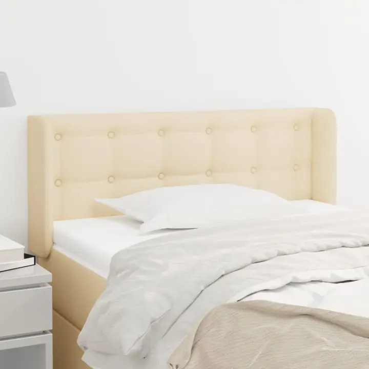 vidaXL Cabecero de tela color crema 103x16x78/88 cm - 1