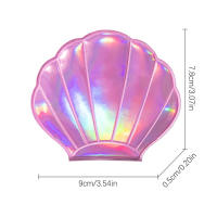 Espejo De Maquillaje Compacto De Tamaño Portátil Con Doble Cara Y Diseño De Caracol Láser Colorido Espejo Cosmético De Moda - details 7