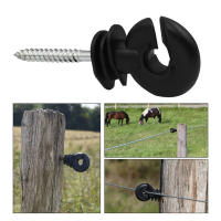 Treliz De Jardín 30PCS Aisladores Eléctricos De Acero Carbono Para Conexiones Seguras Y Fuertes De Alambre Color Negro - details 1