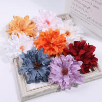 3/5/10Pcs Cabezas De Flores Artificiales De Seda Dahlia Para Boda Decoración Del Hogar DIY Corona Regalo Caja Scrapbooking Artesanía Flor Falsa - details 6
