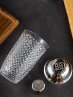 Juego De Cocacola De Vidrio Lujo Con Tapa De Acero Inoxidable Antifugas Y Strainer Para Hacer Martinis Y Mocktails Para Uso Doméstico Y Barra - details 5
