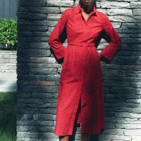 Vestido Largo De Estilo Europeo Y Americano Para Mujer Con Cinturón Y Bordado Manga Completa Moda De La Temporada De Otoño Ajustable Y Versátil - details 1