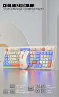 Teclado Y Ratón USB K820 Iluminados Para Juego Ergonómicos Con Funciones Multimedia Para Oficina Y Hogar Compatible Con Laptop Y Desktop Para Hombres Y Mujeres - details 1