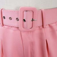 Elegantes Pantalones De Oficina Para Mujer Cintura Alta Con Cinturón Estilo Lady De Negocios Moda Trabajo Pantalones Rectos De Talla Fija Para Todas Las Estaciones - details 20