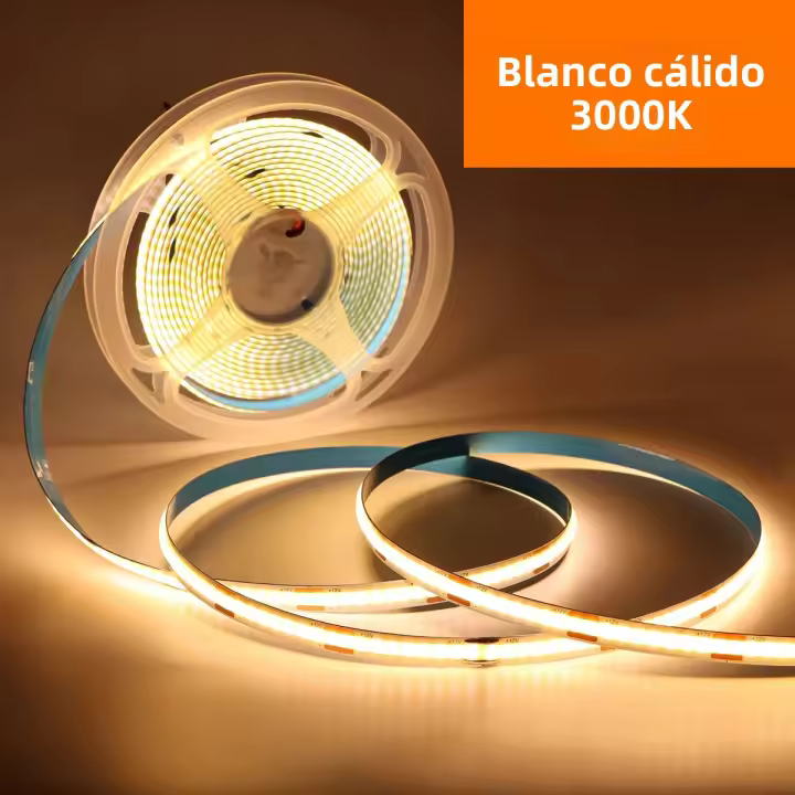 Tiras LED COB Flexibles 24V 12V 320LEDs/M 3000K 4000K 6000K Para Decoración De Habitaciones 1M 2M 3M 5M 10M Dimmer Lineal - 1