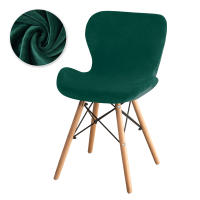 Cubierta De Silla Curva De Mariposa 1Pc Funda De Velours Para Banqueta De Comedor Estilo Europeo Lavable Y Elástica - details 5