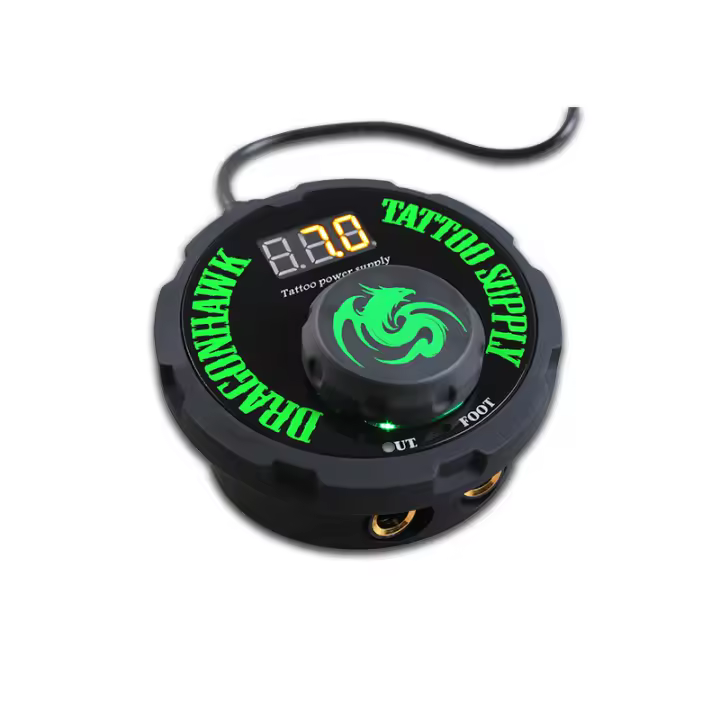 Dragonhawk round Power LCD Dual Mini Máquina De Tatuaje Suministros De Tatuaje Accesorios Fuente De Alimentación Para Tatuaje - 1