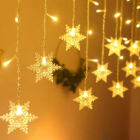 Lámpara De Navidad LED Para Decoración De Hogar Y Habitaciones Cadena De Luces De Navidad Para Cortinas Y Paredes Color Blanco Cálido - details 8