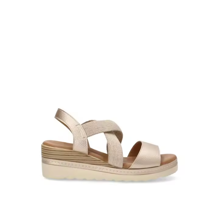 SANDALIA CRUZADA ARMONY 40010 DELOS, MUJER ORO - 1
