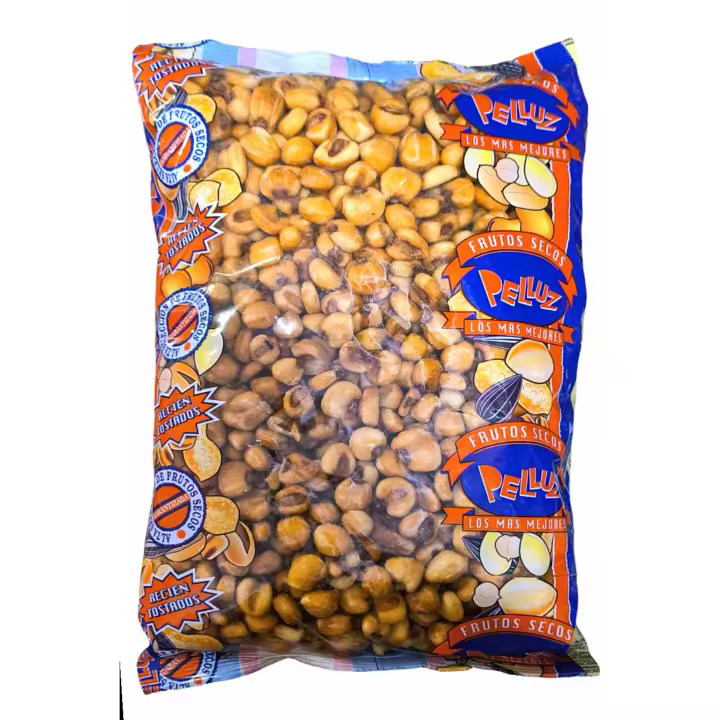 Maíz Gigante Frito 1 Kg - Sin Conservantes ni Colorantes - Aceite Alto Oleico - Snack Crujiente y Sabroso - Marca Pelluz - 1
