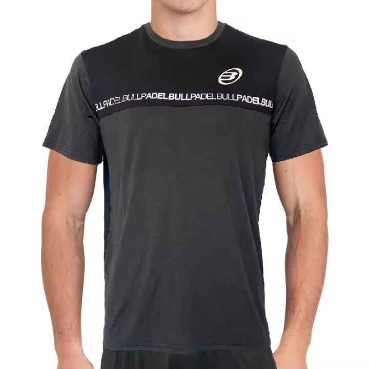 Camiseta Bullpadel Rebel Antracita Bicolor - 1