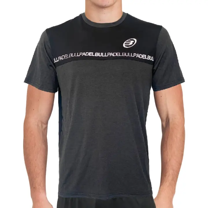 Camiseta Bullpadel Rebel Antracita Bicolor - 1