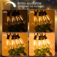 Luz De Cadena LED ST38 Para Exteriores Inalámbrica Shatterproof Para Patio Decoración De Boda Para Jardín Y Atrás Conectable - details 2