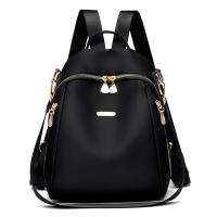 Mochila De Mujer Pequeña a Prueba De Robos Bolsa De Mano Elegante De Lona Para Ciudadano Mochila De Hombro Negro - details 0