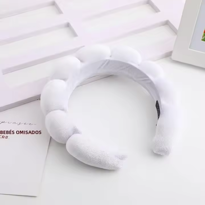 Cinta De Pelo De Veludo Alta Esponja Twists De Pan Frito Accesorio Para El Cabello De Color Sólido Adecuado Para Todas Las Estaciones - 1