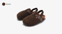 Zapatillas De Peluche Para Niños Y Niñas Clogs Elásticas De Verano Calientes Invierno Suela Suave Antideslizante Tallas 14-21 - details 14
