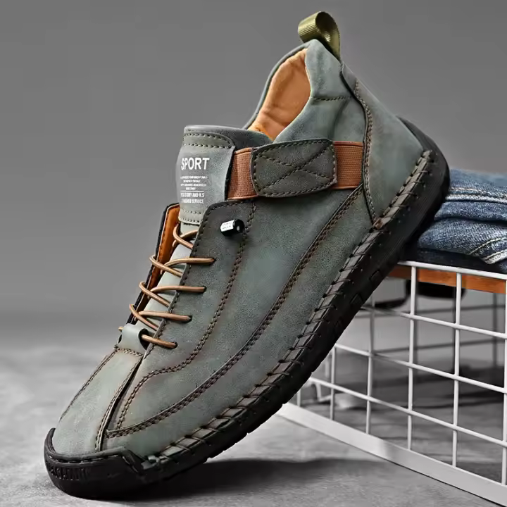 Zapatos De Cuero Para Hombre Hechos a Mano Transpirables Zapatos Casuales Cómodos Para Caminar Sneakers De Marca Lujo Tamaño Grande 38-48 - 1