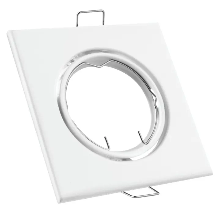 MATEL Kit Aro Basculante Cuadrado Blanco Focos Empotrables LED - 1