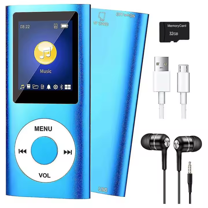 Mp3 reproductor with Bluetooth 5,0, jugador de Música with TARJETA DE 32GB Tf, FM, auricular, juego de alta fidelidad portátil de la Música - 1