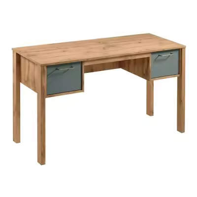 Mesa de oficina Parma F100 , Muebles ES, Con cajones, Verde, 138 x 75 x 53cm - 1