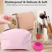 Organizador De Maquillaje De Silicona Ecológica Para Esponjas De Belleza Caja De Almacenamiento Portátil Multi-orificio Para Viajes - details 5