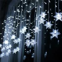 Luces De Navidad En Forma De Copo De Nieve LED 4M Luces De Cadena Para Decoración De Fiesta Boda Y Navidad Con Flashing Ice Piton - details 12