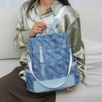 Mochila Elegante Para Mujer De PU Cuero Ligero Y Antirrobo Con Estampado Floral Estilo Casual Para La Escuela Y La Juventud - details 10