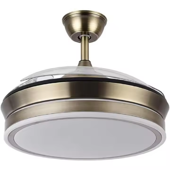 Ventilador de Techo Retractil Dc Bayomo Cuero 59w 6980lm 91 cms Diametro  4 aspas  Fabrilamp - 1