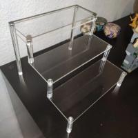 Estante De Exhibición Acrílico 1-4 Niveles Para Cupcake Perfume Muñeca Caja Anónima Organizador Transparente Trapezoidal Duradero - details 3